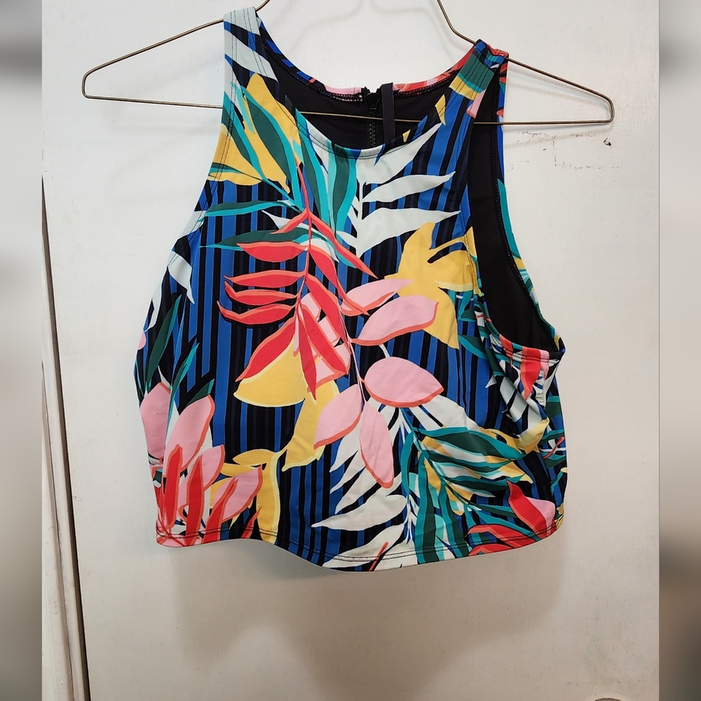 Beach Betty Zip Up Swim Top Women's 2X